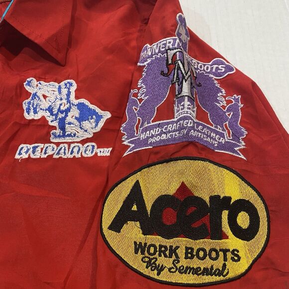 Rancho Semental Estilo Reparo Shirt Red rojo Manga Larga long sleeve Large - Picture 7 of 13